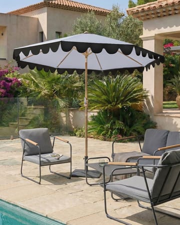 Parasoll utomhus 270 cm Isolotto - grå/brun/svart - Utemöbler & utemiljö - Solskydd - Parasoll - Balkongparasoll