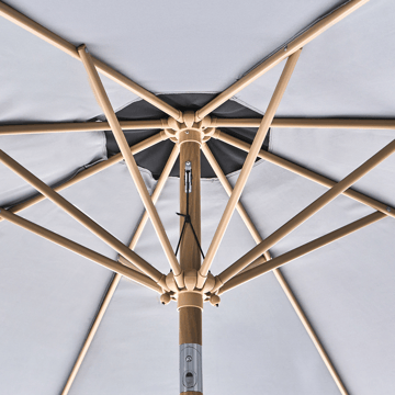 Parasoll utomhus 270 cm Isolotto - grå/brun/svart - Utemöbler & utemiljö - Solskydd - Parasoll - Balkongparasoll