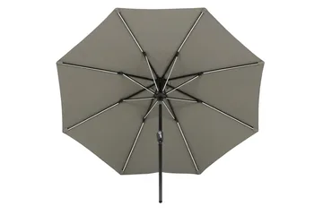 Sabal Parasoll 270 cm med LED - Grå - Utemöbler & utemiljö - Solskydd - Parasoll