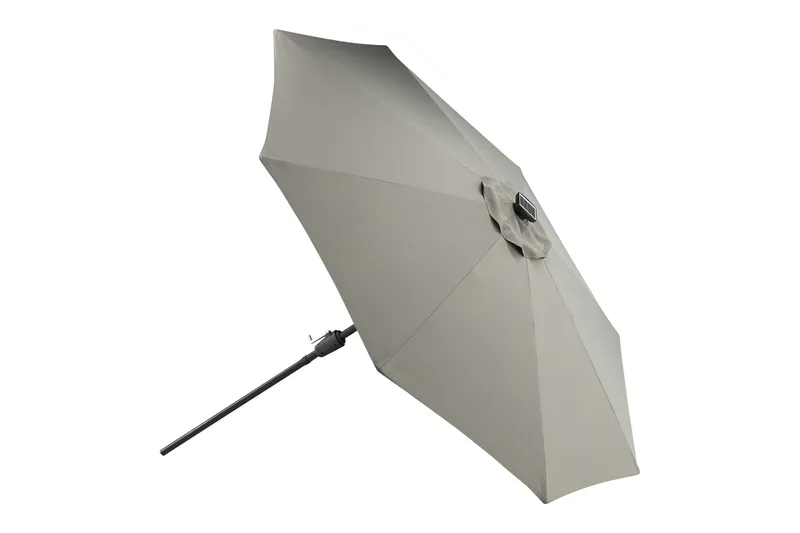 Sabal Parasoll 270 cm med LED - Grå - Utemöbler & utemiljö - Solskydd - Parasoll