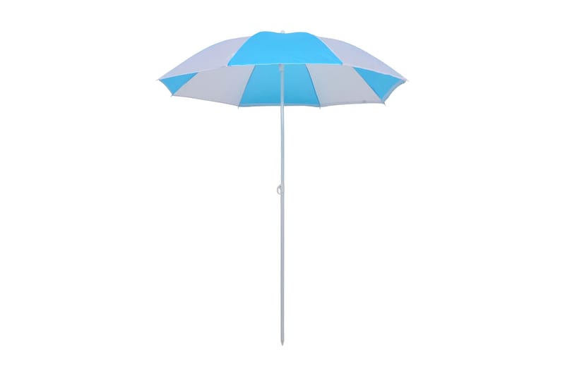 Strandtält/parasoll blå och vit 180 cm tyg - Flerfärgad - Strandparasoll