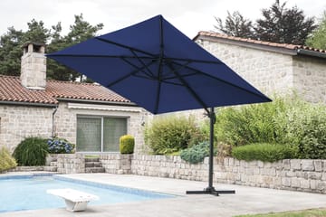 Uteparasoll Miami fristående 3x3 m - blå - Utemöbler & utemiljö - Solskydd - Parasoll - Hängparasoll