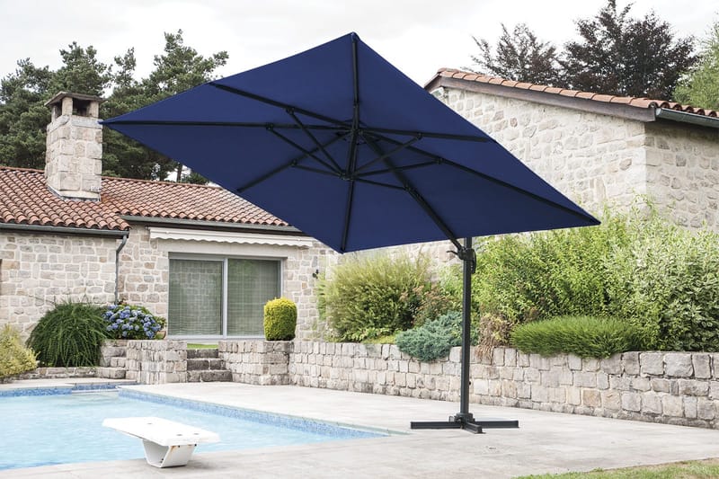 Uteparasoll Miami fristående 3x3 m - blå - Utemöbler & utemiljö - Solskydd - Parasoll - Hängparasoll