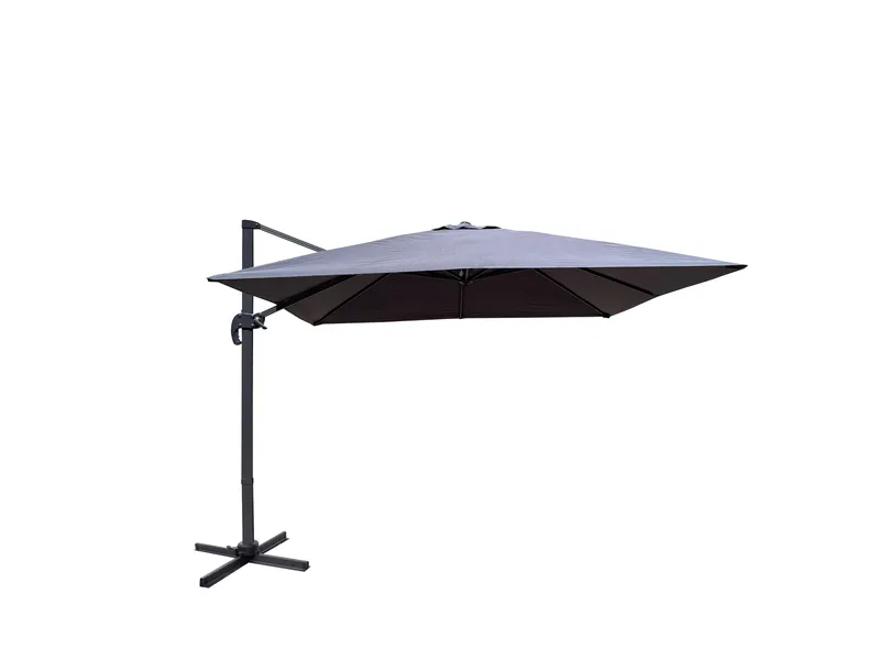 Uteparasoll Miami fristående 3x3 m, grå