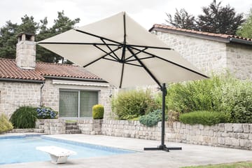 Uteparasoll Miami fristående 3x3 m - sand - Utemöbler & utemiljö - Solskydd - Parasoll - Hängparasoll