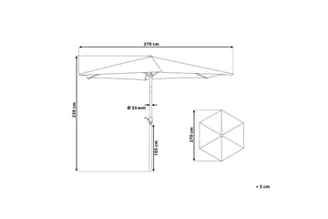 Varese Parasoll 230 cm - Blå - Utemöbler & utemiljö - Solskydd - Parasoll