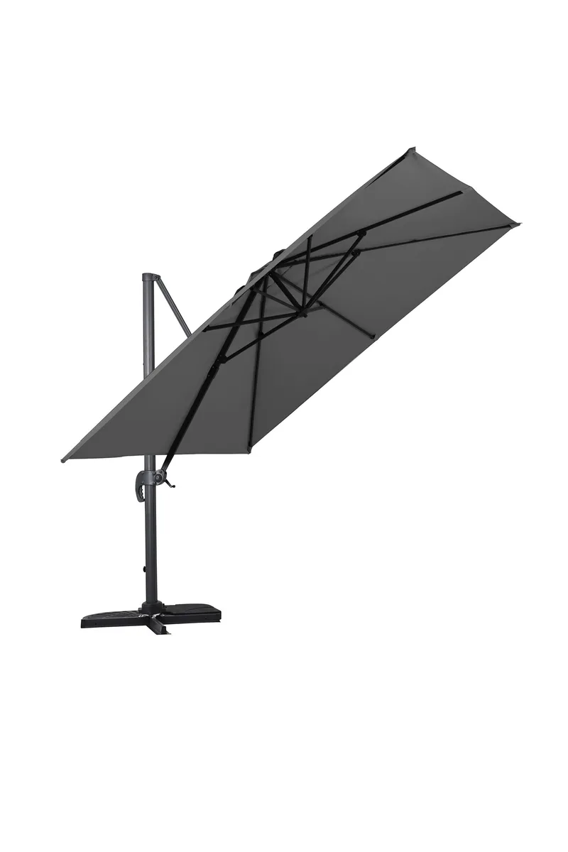 Vienna Stort Hängparasoll 3 m i aluminium - Svart - Utemöbler & utemiljö - Solskydd - Parasoll - Hängparasoll