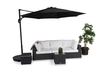 Vienna Parasoll 300 cm - Grå/svart - Utemöbler & utemiljö - Solskydd - Parasoll - Hängparasoll