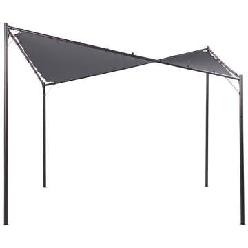 Paviljong Aventine 300 cm Stål - Grå/Svart - Utemöbler & utemiljö - Solskydd - Pergola