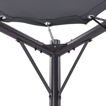 Paviljong Aventine 300 cm Stål - Grå/Svart - Utemöbler & utemiljö - Solskydd - Pergola