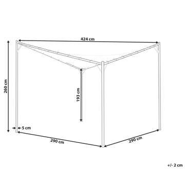 Paviljong Aventine 300 cm Stål - Grå/Svart - Utemöbler & utemiljö - Solskydd - Pergola