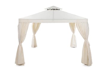 Bermuda komplett paviljong inkl tak och väggar 3x4m - Offwhite - Utemöbler & utemiljö - Solskydd - Paviljong - Komplett paviljong