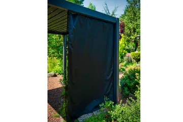 Mirador Paviljong 3x3x2,5 m med gardiner Mörkgrå - Utemöbler & utemiljö - Solskydd - Paviljong - Komplett paviljong