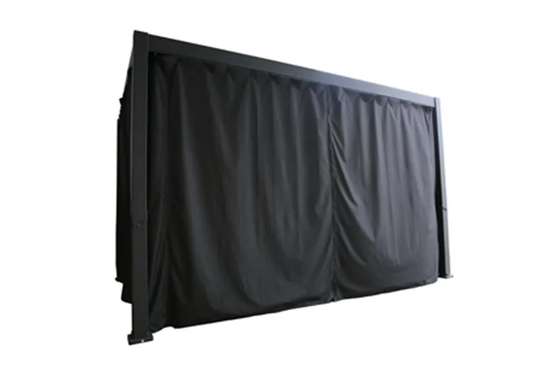 Mirador Paviljong 3x3x2,5 m med gardiner Mörkgrå - Utemöbler & utemiljö - Solskydd - Paviljong - Komplett paviljong