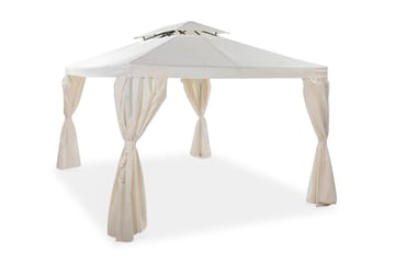 Paviljong Komplett Bermuda 3x3 m - Naturvit - Utemöbler & utemiljö - Solskydd - Paviljong - Komplett paviljong