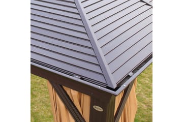Paviljong Sunsetia 300x400x270 cm - Brun/Beige - Utemöbler & utemiljö - Solskydd - Paviljong - Komplett paviljong