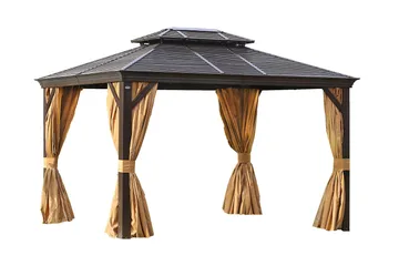 Sunsetia Paviljong 300x400x270 cm - Brun/Beige - Utemöbler & utemiljö - Solskydd - Paviljong - Komplett paviljong