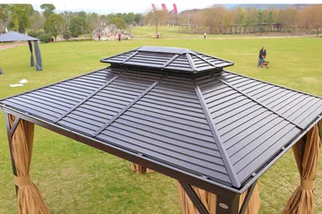 Sunsetia Paviljong 300x400x270 cm - Brun/Beige - Utemöbler & utemiljö - Solskydd - Paviljong - Komplett paviljong