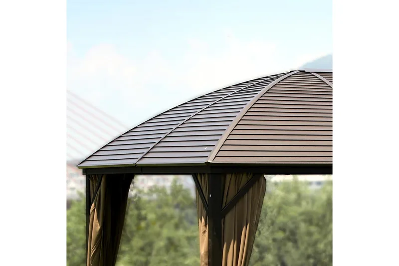 Sunsetia Paviljong 400x300x194 cm - Beige - Utemöbler & utemiljö - Solskydd - Paviljong - Komplett paviljong