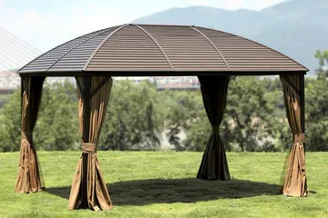 Sunsetia Paviljong 400x300x194 cm - Beige - Utemöbler & utemiljö - Solskydd - Paviljong - Komplett paviljong