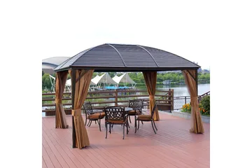 Sunsetia Paviljong 400x300x194 cm - Beige - Utemöbler & utemiljö - Solskydd - Paviljong - Komplett paviljong