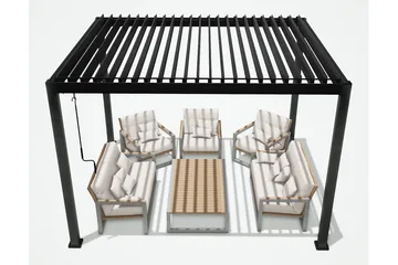 Mirador Paviljong utan Väggar 300x300x250 cm - Mörkgrå - Utemöbler & utemiljö - Solskydd - Paviljong