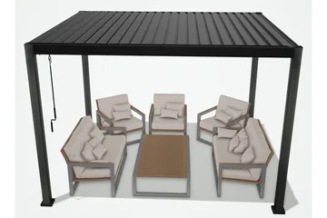Mirador Paviljong utan Väggar 300x400x250 cm - Mörkgrå - Utemöbler & utemiljö - Solskydd - Paviljong