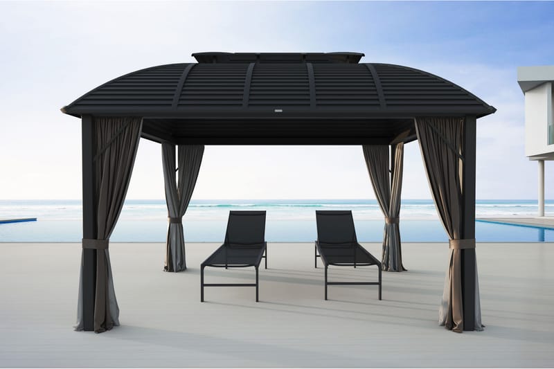 OUTFLEXX Paviljong 365x300x281 cm Brun - OUTFLEXX - Komplett paviljong