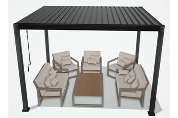 Paviljong Mirador 300x400x250 cm - Mörkgrå - Utemöbler & utemiljö - Solskydd - Paviljong