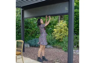 Mirador Alasvedettävä paviljongin seinä 3m Grå - Utemöbler & utemiljö - Solskydd - Paviljong - Paviljongvägg