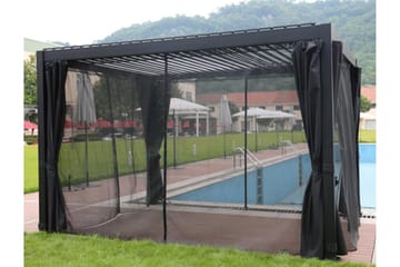 Myggnät till Paviljong Mirador 300x300 cm 4 st Svart - Utemöbler & utemiljö - Solskydd - Paviljong - Paviljongvägg