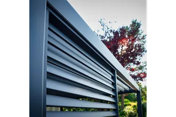 Paviljong vägg Mirador 93x235  cm Mör kgrå aluminium - Utemöbler & utemiljö - Solskydd - Paviljong - Paviljongvägg