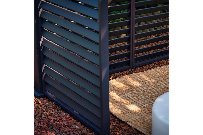 Paviljong vägg Mirador 93x235  cm Mör kgrå aluminium - Utemöbler & utemiljö - Solskydd - Paviljong - Paviljongvägg