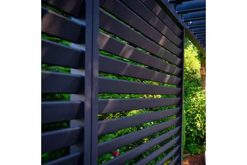 Paviljong vägg Mirador 93x235  cm Mör kgrå aluminium - Utemöbler & utemiljö - Solskydd - Paviljong - Paviljongvägg