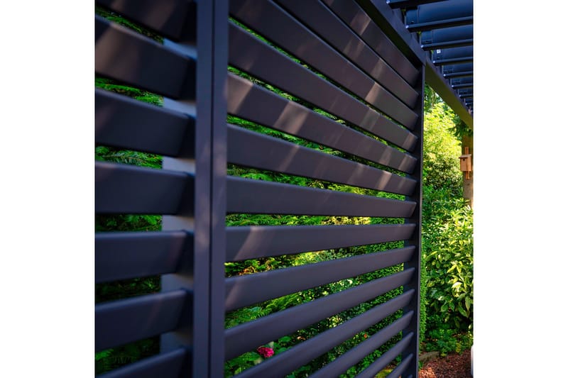 Paviljong vägg Mirador 93x235  cm Mör kgrå aluminium - Utemöbler & utemiljö - Solskydd - Paviljong - Paviljongvägg