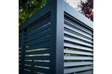 Paviljong vägg Mirador 93x235  cm Mör kgrå aluminium - Utemöbler & utemiljö - Solskydd - Paviljong - Paviljongvägg