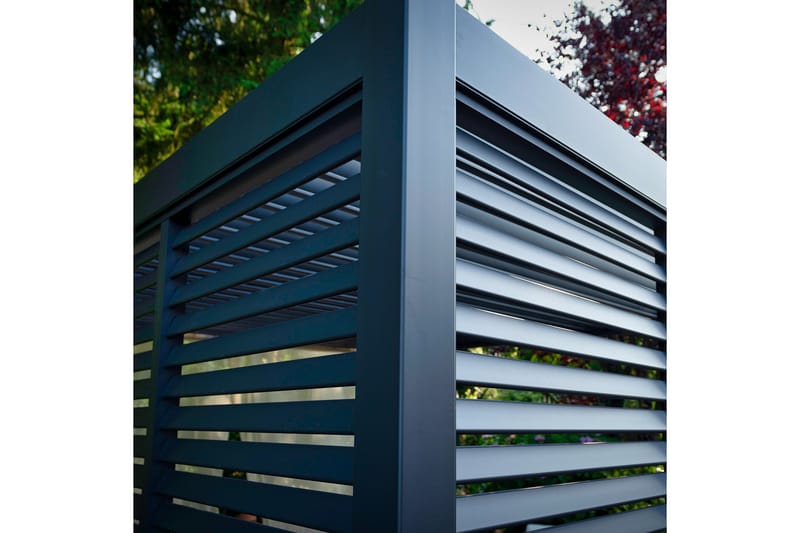 Paviljong vägg Mirador 93x235  cm Mör kgrå aluminium - Utemöbler & utemiljö - Solskydd - Paviljong - Paviljongvägg