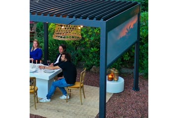 Rullgardin Paviljong vägg Mirador 3m Grå - Utemöbler & utemiljö - Solskydd - Paviljong - Paviljongvägg