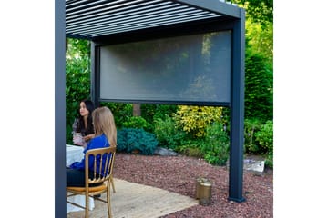 Rullgardin Paviljong vägg Mirador 3m Grå - Utemöbler & utemiljö - Solskydd - Paviljong - Paviljongvägg