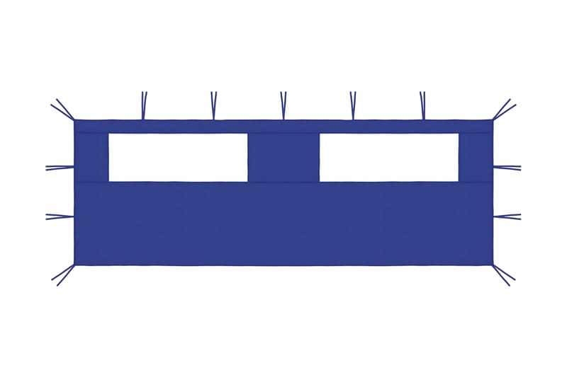 Sidovägg med fönster till partytält 6x2 m blå - Blå - Paviljongvägg