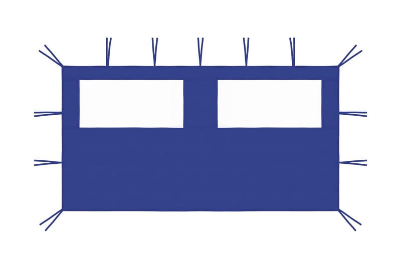 Sidovägg med fönster till partytält 4x2 m blå - Blå - Trädgårdstält & förvaringstält - Partytält