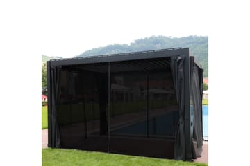 Sidoväggar till Paviljong Mirador 300x300 cm 4 st Svart - Svart - Utemöbler & utemiljö - Solskydd - Paviljong - Paviljongvägg