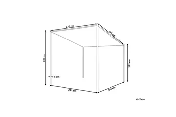 Trädgårdspergola Vimino - Grå, svart - Utemöbler & utemiljö - Solskydd - Pergola