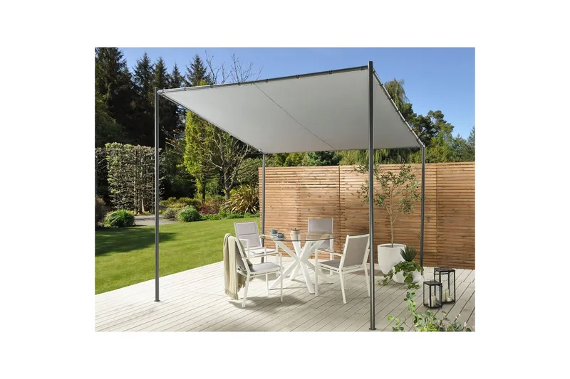 Trädgårdspergola Vimino - Grå - Utemöbler & utemiljö - Solskydd - Pergola