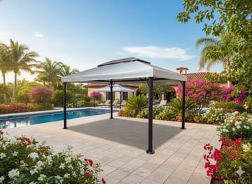 Utepaviljong SUNSET Paviljong 3x4 m - grå - Utemöbler & utemiljö - Solskydd - Paviljong - Komplett paviljong