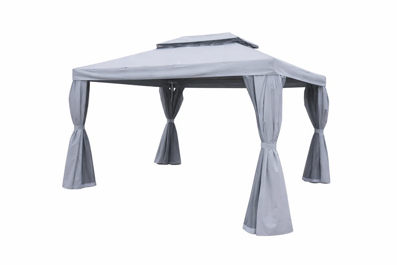 Utepaviljong SUNSET Paviljong 3x4 m - grå - Utemöbler & utemiljö - Solskydd - Paviljong - Komplett paviljong