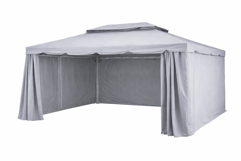 Utepaviljong SUNSET Paviljong 3x4 m - grå - Utemöbler & utemiljö - Solskydd - Paviljong - Komplett paviljong