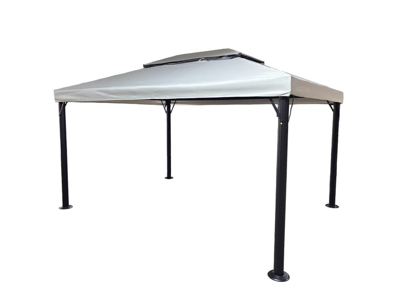 Utepaviljong SUNSET Paviljong 3x4 m - grå - Utemöbler & utemiljö - Solskydd - Paviljong - Komplett paviljong