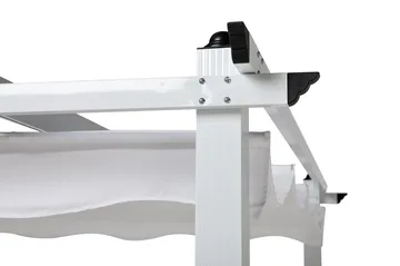 Fristående pergola med hopfällbart tak för altan och trädgård 4x3 - Vit / Aluminium - Utemöbler & utemiljö - Solskydd - Pergola