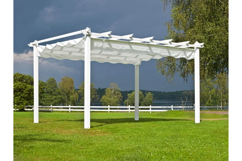 Hillerstorp Skanör Pergola 300 x 400 cm - Vit - Utemöbler & utemiljö - Solskydd - Pergola